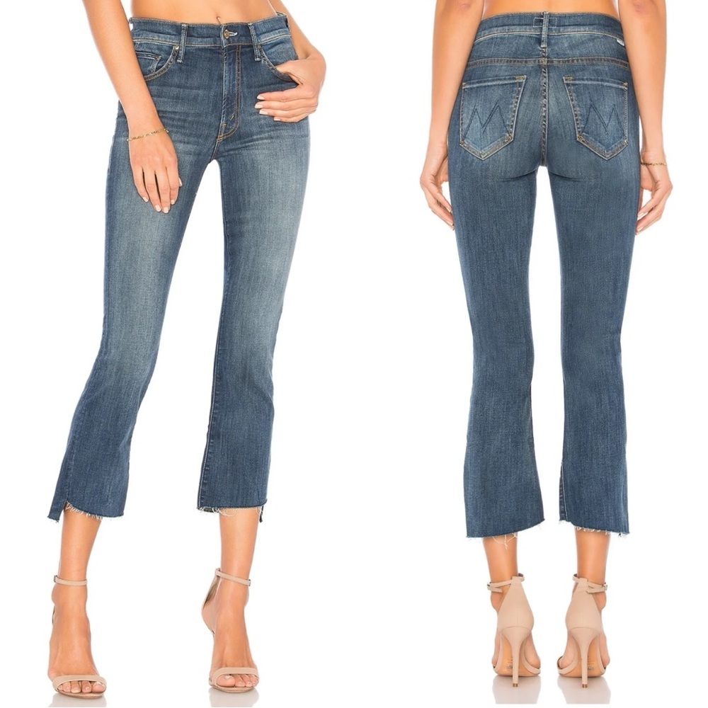Mother Insider Not Rough Enough Crop Frayed Jeans